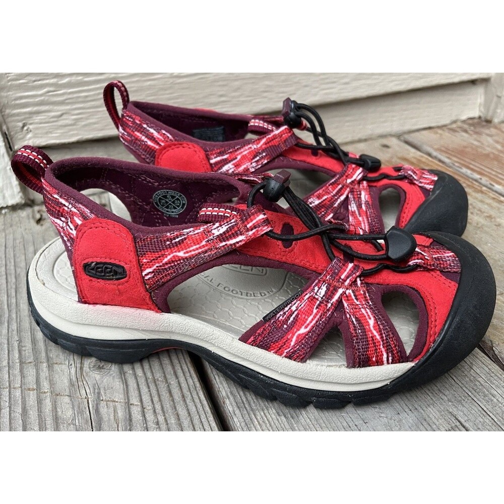 KEEN Venice H2 Women's 6 Waterproof Sport Sandals Hiking - Red - Picture 2 of 11